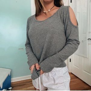 Cold shoulder long sleeve